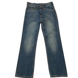 Classic silver Benny style Blue Denim Jeans NWT flap pockets ajustable waist 8